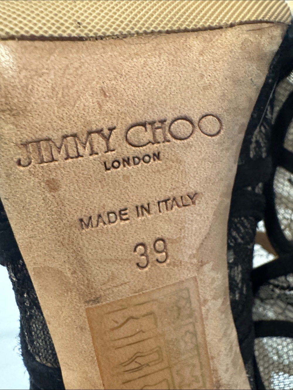 Authentic Jimmy Choo Lace Cutout High Heel Booties - Picture 9 of 12